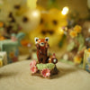 Blossom Panda Mini Log Trinket (4cm Tall x 2.5cm Width)