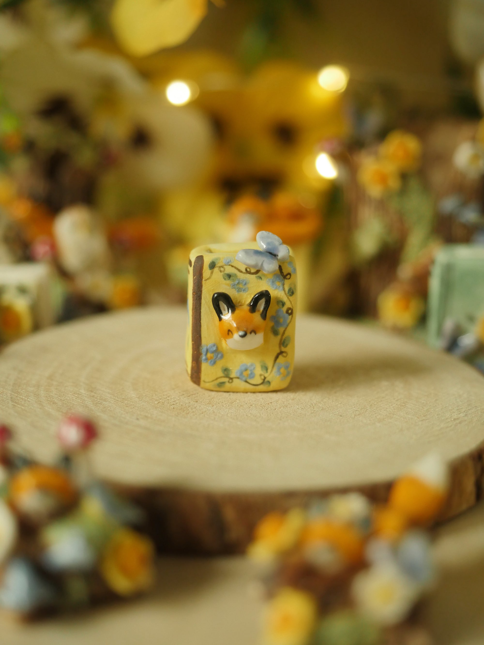 Fox Butterfly Mini Book Sculpture  (2.4cm Tall x 1.5cm Width)