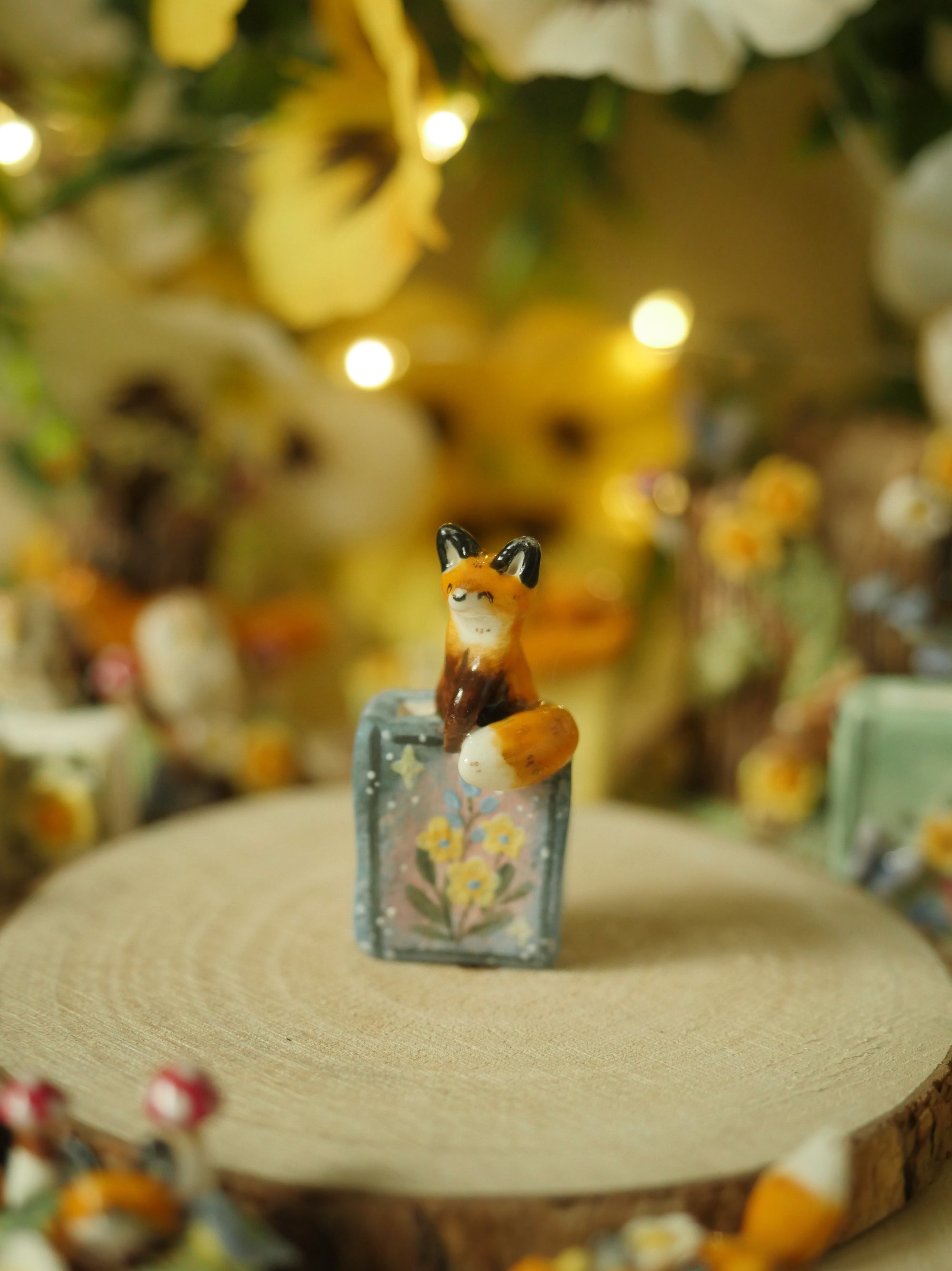 Galaxy Fox Mini Book Sculpture  (3.5cm Tall x 2cm Width)