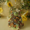 Porcelain Owl and Woodland Friends 360 Degree Sculpted Vase ( Full circumference is sculpted with animals) 11cm Width x 11cm Height