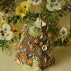Porcelain Owl and Woodland Friends 360 Degree Sculpted Vase ( Full circumference is sculpted with animals) 11cm Width x 11cm Height