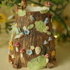 Porcelain Woodland Friends 360 Degree Sculpted Vase ( Full circumference is sculpted with animals) 9cm Width x 9cm Height