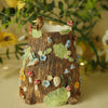 Porcelain Woodland Friends 360 Degree Sculpted Vase ( Full circumference is sculpted with animals) 9cm Width x 9cm Height