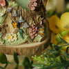 Red Panda Floral WoodlandTree Stump Dish (7cm Width x 7cm Height)