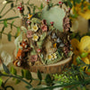 Red Panda Floral WoodlandTree Stump Dish (7cm Width x 7cm Height)