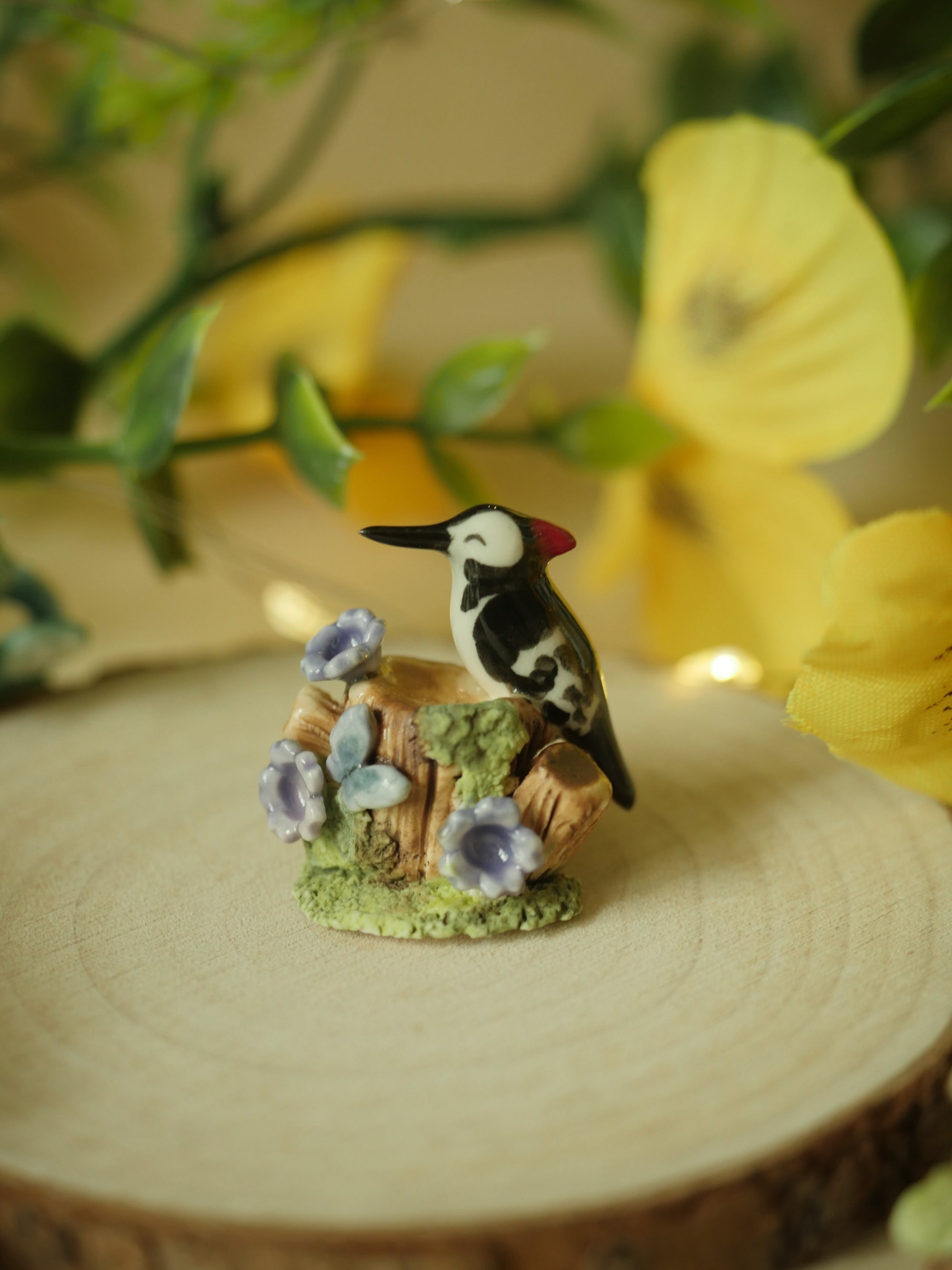 Woodpecker Miniature Sculpture (3cm tall)