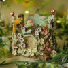 Woodland Garden Sculpture Fox and Birds (8cm width x 8cm height)