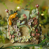 Woodland Garden Sculpture Fox and Birds (8cm width x 8cm height)