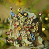 Woodland Garden Sculpture Calico Cats (7cm width x 7cm height)