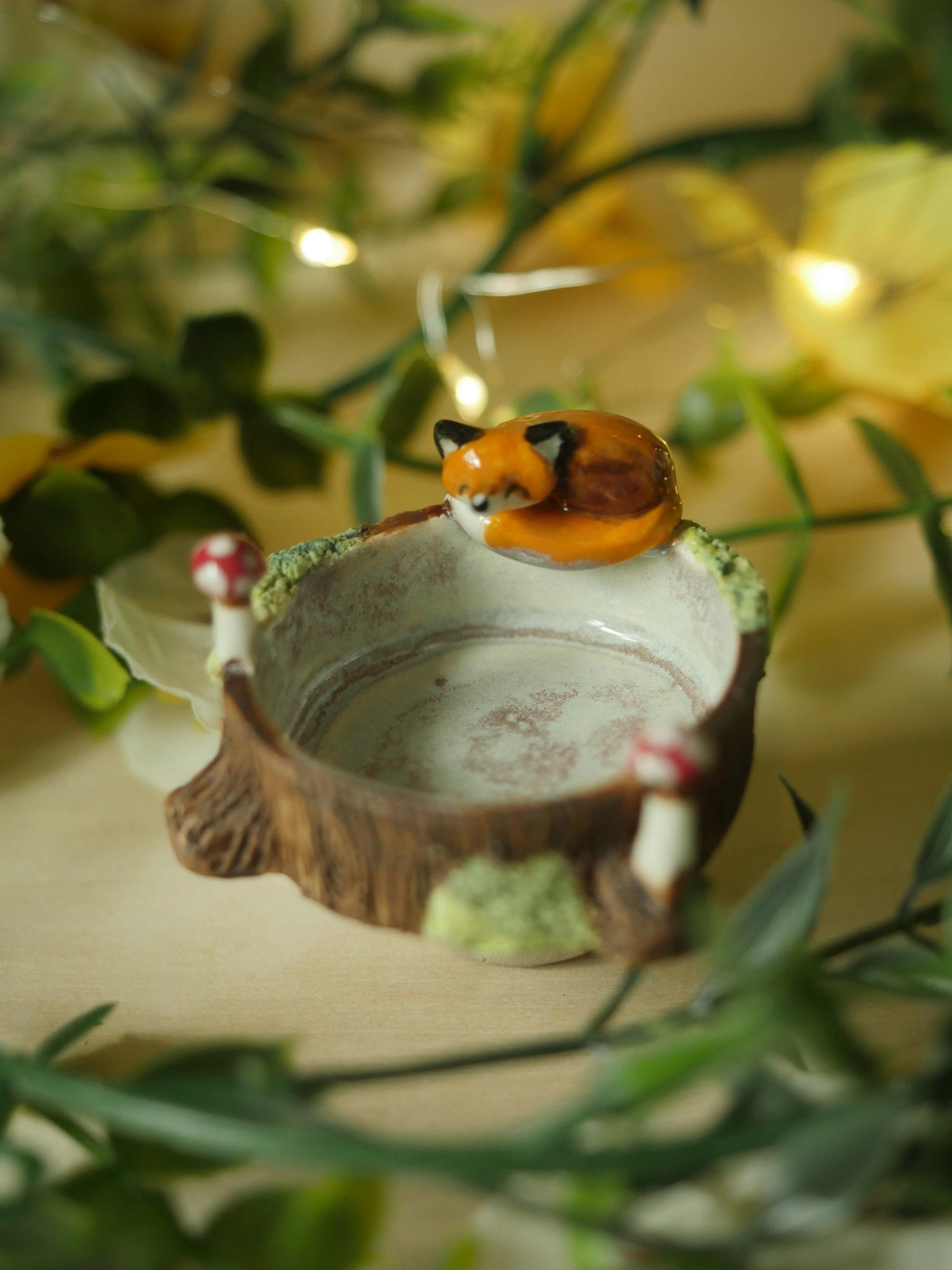 Fox Mushroom Woodland Mini Pots (5cm width)