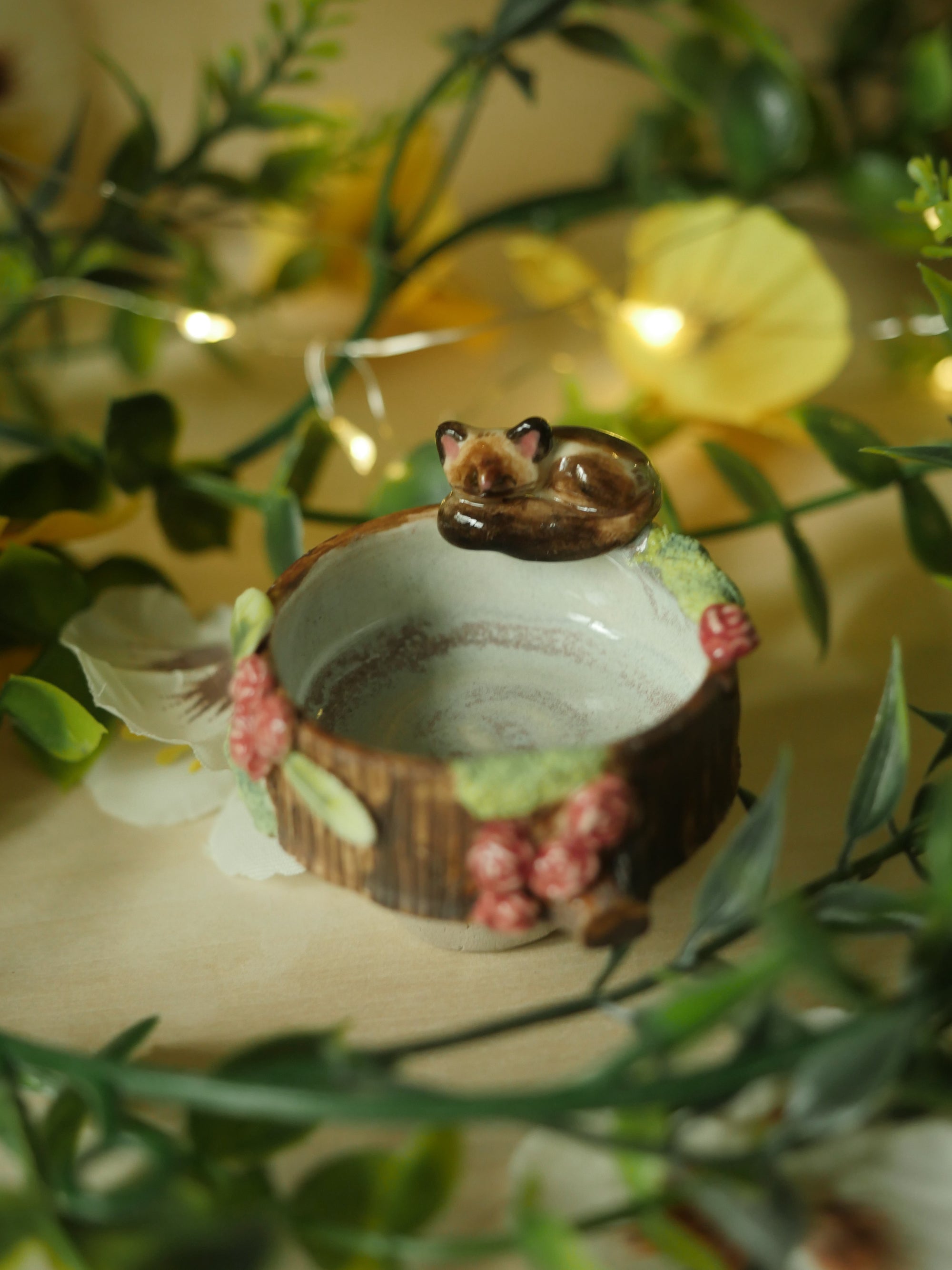 Cat Woodland Mini Pots (5cm width)
