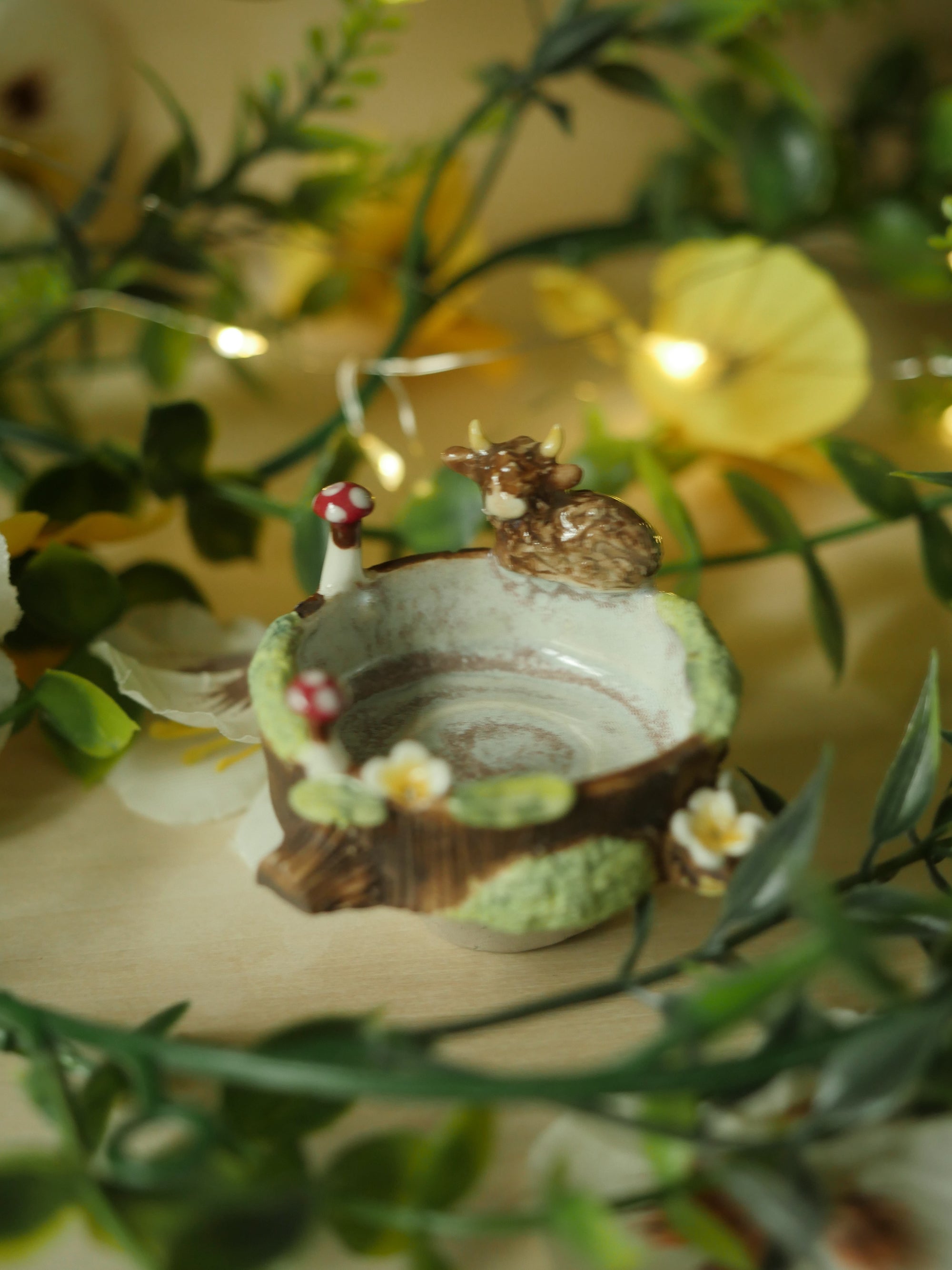 Highland Cow Woodland Mini Pots (5cm width)