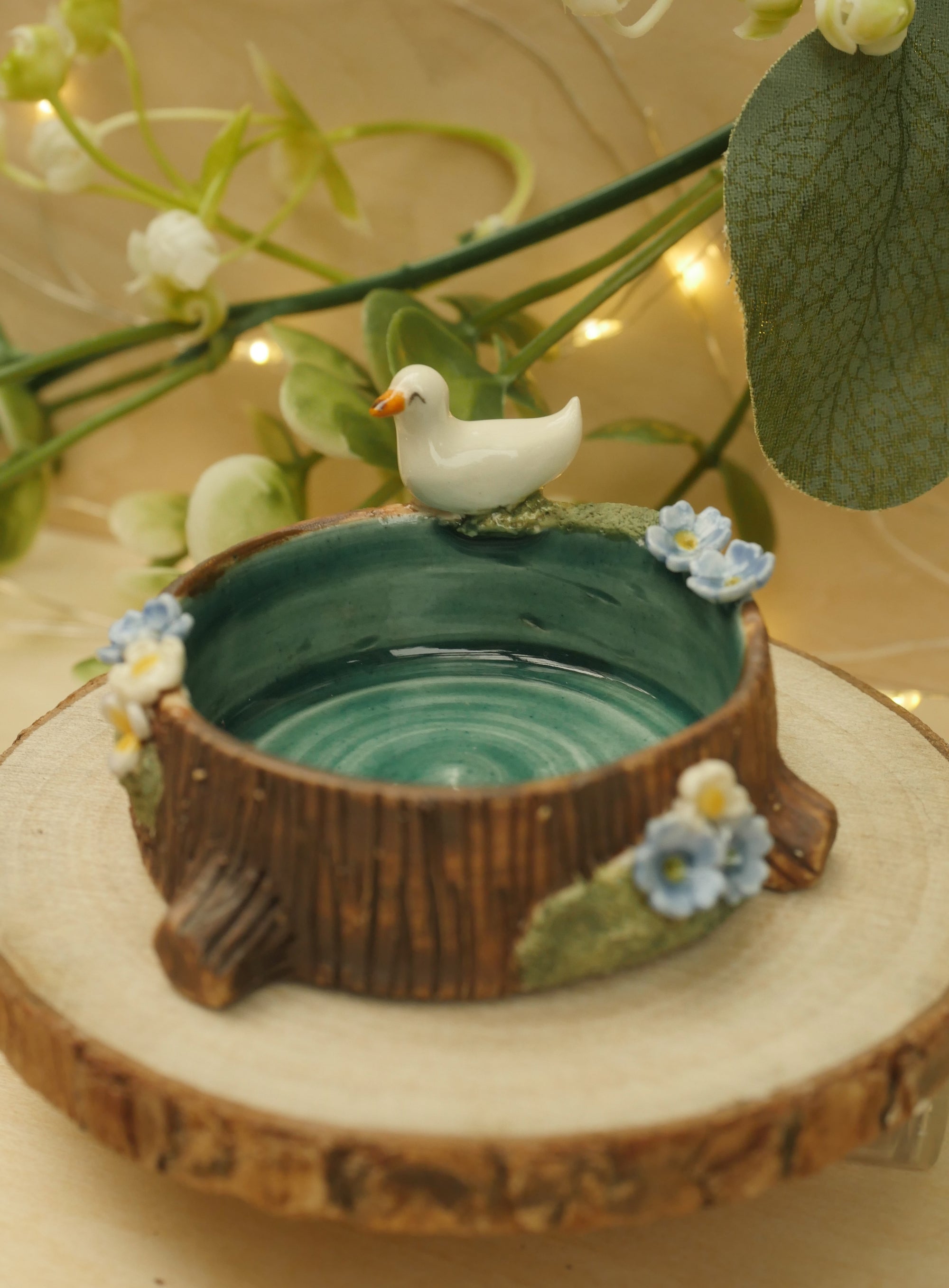 Woodland Duck Vessel (5.5cm width x 2cm height)