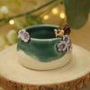 Floral Hedgehog Vessel (4cm width x 2.5cm height)