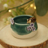 Floral Hedgehog Vessel (4cm width x 2.5cm height)