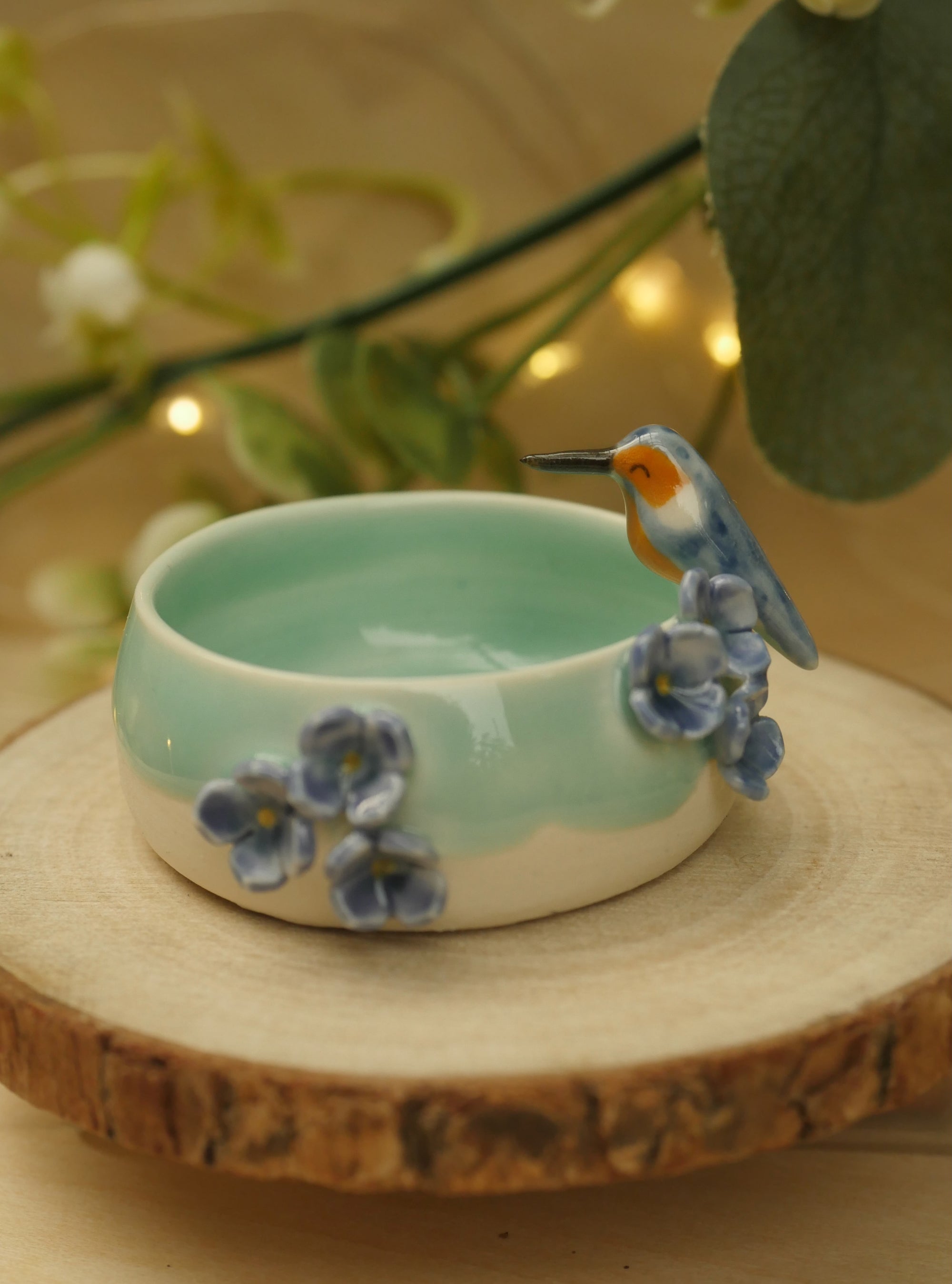 Kingfisher Vessel (4.5cm width x 2cm height)