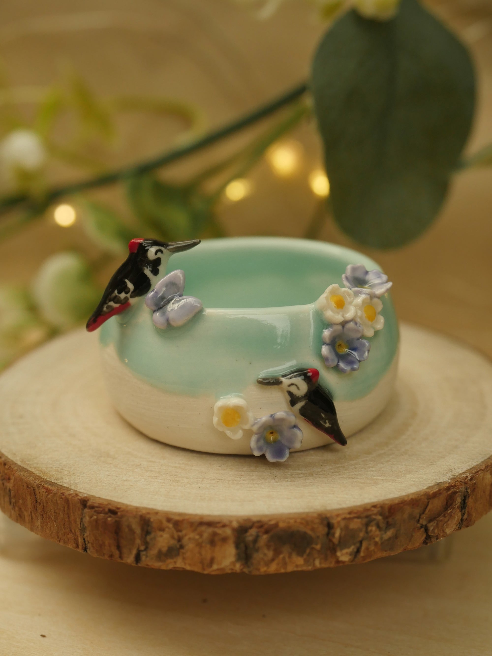Woodpecker Vessel (4cm width x 2cm height)