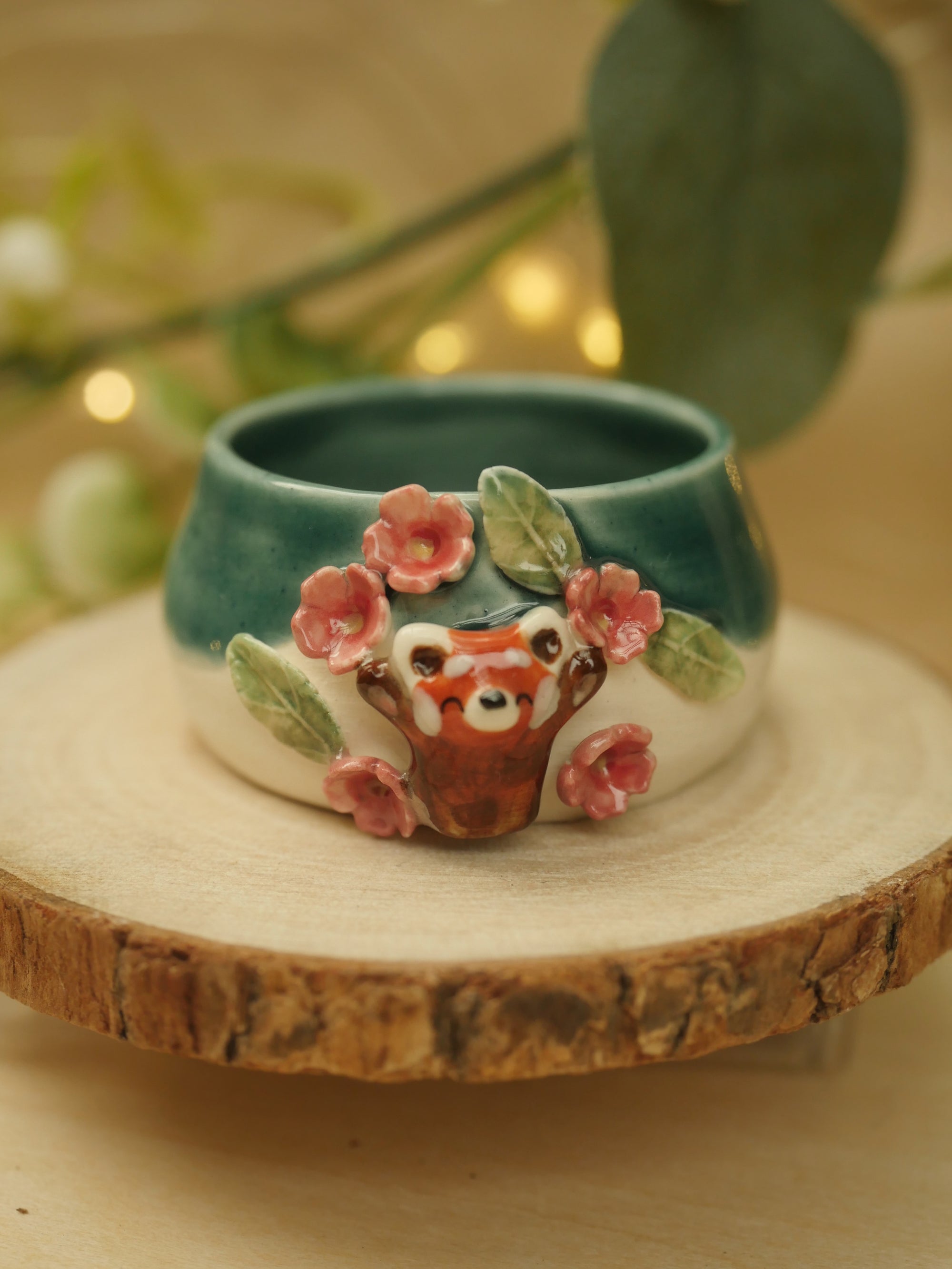 Red Panda Vessel (4cm width x 2.5cm height)