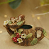 Mini Woodland Teapot Hedgehog Trinket Pot (Pot opening 2cm width x 2.5cm height)
