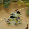 Mini Woodland Teapot Woodpecker Trinket Pot (Pot opening 2cm width x 2.5cm height)
