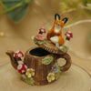 Mini Woodland Teapot Fox Trinket Pot (Pot opening 2cm width x 2.5cm height)