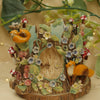 Woodland Foxes and Birds Vessel (8cm width x 8cm height)