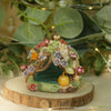 Woodland Dome Owl and Pumpkins ( 6cm width x 7cm Height)