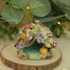 Woodland Dome Owl and Pumpkins ( 6cm width x 7cm Height)