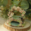 Woodland Archway Owl and Flowers ( 7cm width x 8cm Height)