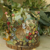 Woodland Floral Cat Vessel  ( 7cm width x 8cm Height)