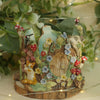 Woodland Floral Cat Vessel  ( 7cm width x 8cm Height)