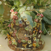Woodland Autumnal Fox and Owl Vessel  ( 7cm width x 8cm Height)