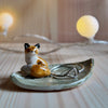 Fox sitting small ring dish