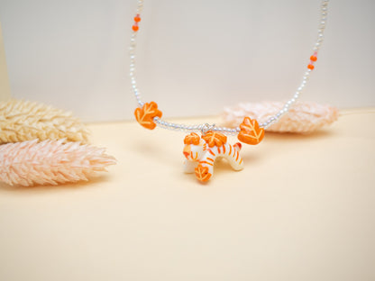 Pre-order Pecan Hand Beaded Necklaces