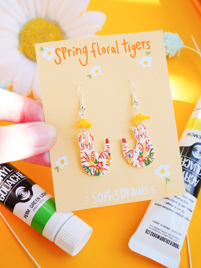 Spring Floral Tigers