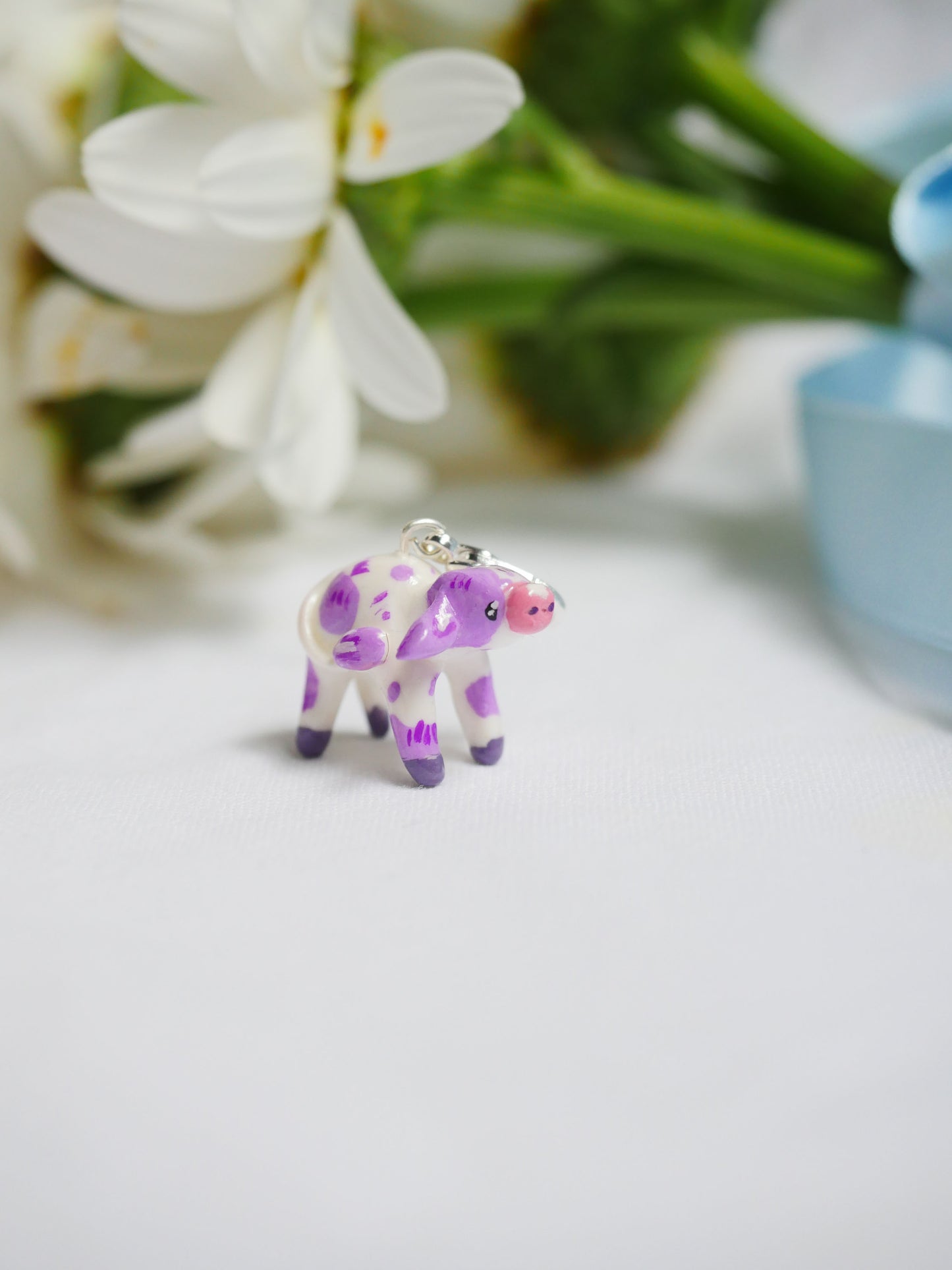 Lilac Cow charm
