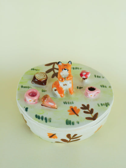 Woodland Fox Picnic Trinket Pot