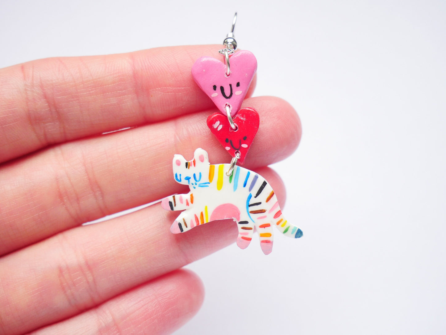 PRIDE multicoloured tiger earrings